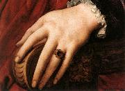 BRONZINO, Agnolo Portrait of Lucrezia Panciatichi (detail) fd oil painting